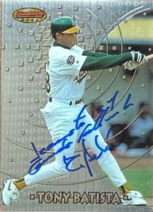 Tony Batista Autographed 1997 Bowman's Best #136 Oakland Athletics Card