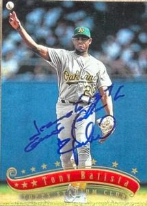 Tony Batista Autographed 1997 Stadium Club #344 Oakland Athletics Card