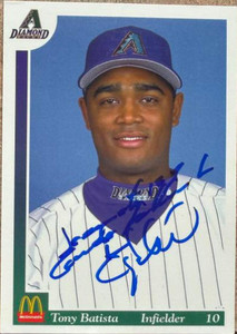 Tony Batista Autographed 1998 McDonald's Arizona Diamondbacks SGA #NNO