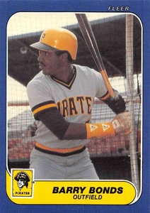 1986 Fleer Update #U-14 Barry Bonds VG RC Rookie Pittsburgh Pirates 