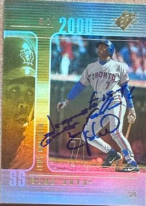 Tony Batista Autographed 2000 SPx #19 Toronto Blue Jays Card