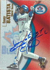 Tony Batista Autographed 2001 Fleer E-X #56 Toronto Blue Jays Card