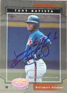 Tony Batista Autographed 2001 Leaf Certified Materials #86 Toronto Blue Jays Card