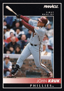 1992 Pinnacle #147 John Kruk VG Philadelphia Phillies 