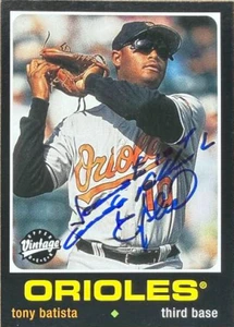 Tony Batista Autographed 2002 Upper Deck Vintage #54 Baltimore Orioles Card
