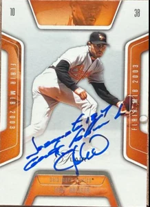 Tony Batista Autographed 2003 Flair #13 Baltimore Orioles Card