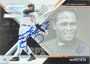 Tony Batista Autographed 2003 SPx #14 Baltimore Orioles Card