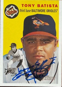 Tony Batista Autographed 2003 Topps Heritage #207 Baltimore Orioles Card