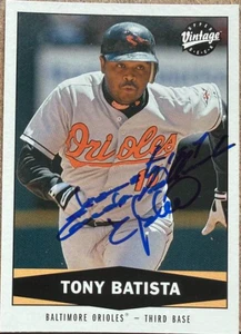 Tony Batista Autographed 2004 Upper Deck Vintage #218 Baltimore Orioles Card