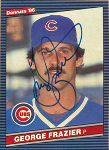 George Frazier Autographed 1986 Donruss #411 Chicago Cubs Card 