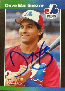 Dave Martinez Autographed 1989 Donruss #102 Montreal Expos Card