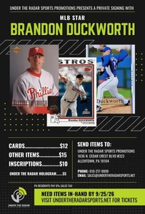Brandon Duckworth Autograph Inscriptions