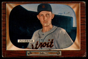 1955 Bowman #92 George Zuverink VG  Detroit Tigers 
