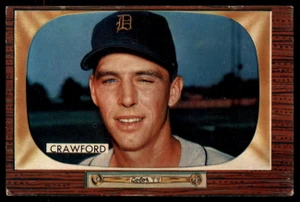 1955 Bowman #121 Rufus Crawford VG  RC Rookie Detroit Tigers 