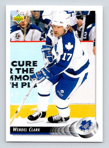 1992-93 Upper Deck #89 Wendel Clark NM-MT  Toronto Maple Leafs 