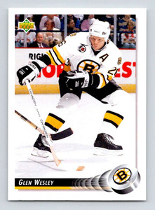 1992-93 Upper Deck #244 Glen Wesley NM-MT  Boston Bruins 