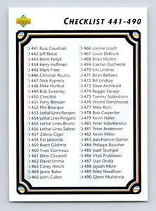 1992-93 Upper Deck #450 Checklist 491-540 NM-MT  