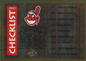 1995 Score Gold Rush #321 Team Checklists NM-MT  Cleveland Indians/Florida Marlins 