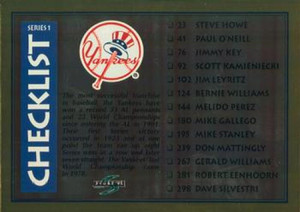 1995 Score Gold Rush #326 Team Checklists NM-MT  New York Yankees/Philadelphia Phillies 