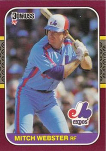 1987 Donruss Opening Day #86 Mitch Webster NM-MT  Montreal Expos 