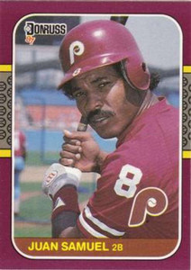 1987 Donruss Opening Day #156 Juan Samuel NM-MT  Philadelphia Phillies 