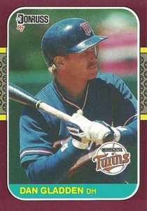 1987 Donruss Opening Day #224 Dan Gladden NM-MT  Minnesota Twins 