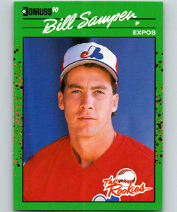 1990 Donruss Rookies #12 Bill Sampen VG RC Rookie Montreal Expos 