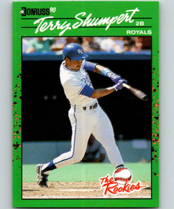 1990 Donruss Rookies #55 Terry Shumpert VG RC Rookie Kansas City Royals 
