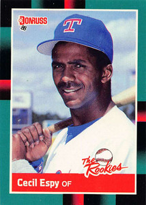 1988 Donruss Rookies #9 Cecil Espy VG RC Rookie Texas Rangers 