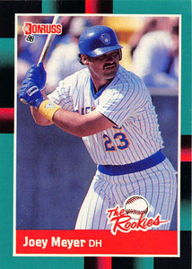 1988 Donruss Rookies #38 Joey Meyer VG Milwaukee Brewers 