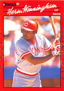 1990 Donruss #478 Herm Winningham NM-MT Cincinnati Reds 
