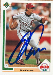 Don Carman Autographed 1991 Upper Deck #288