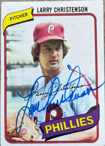 Larry Christenson Autographed 1980 Topps #161