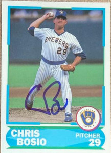 Chris Bosio Autographed 1988 Score - Young Superstars I #4 Milwaukee Brewers Card