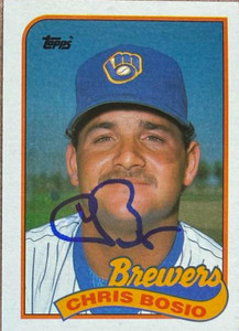 Chris Bosio Autographed 1989 Topps #311 Milwaukee Brewers Card