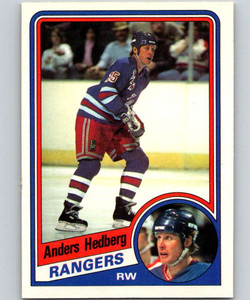 1984-85 O-Pee-Chee #143 Anders Hedberg VG  New York Rangers 
