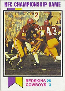 1973 Topps #137 1972 NFC Championship Game VG Washington Redskins/Dallas Cowboys 