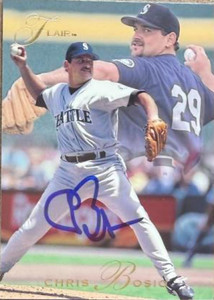 Chris Bosio Autographed 1993 Flair #267 Seattle Mariners Card