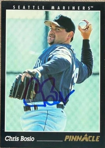 Chris Bosio Autographed 1993 Pinnacle #440 Seattle Mariners Card