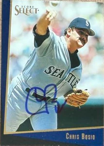 Chris Bosio Autographed 1993 Score Select Rookie & Traded #108T Seattle Mariners Card