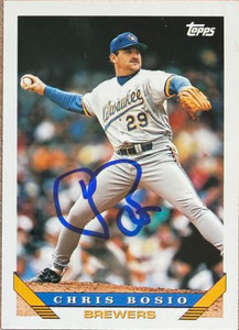 Chris Bosio Autographed 1993 Topps #775 Milwaukee Brewers Card