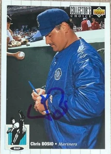 Chris Bosio Autographed 1994 Collector's Choice #391 Seattle Mariners Card