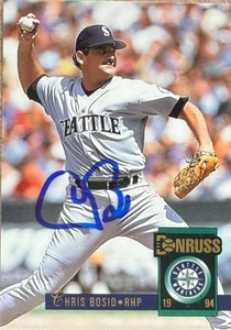 Chris Bosio Autographed 1994 Donruss #546 Seattle Mariners Card