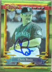 Chris Bosio Autographed 1994 Topps Finest #252 Seattle Mariners Card