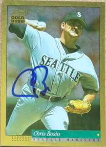 Chris Bosio Autographed 1994 Score Gold Rush #264 Seattle Mariners Card