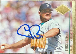 Chris Bosio Autographed 1994 Fleer Ultra #417 Seattle Mariners Card