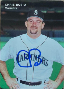Chris Bosio Autographed 1995 Mother's Cookies Seattle Mariners SGA #11