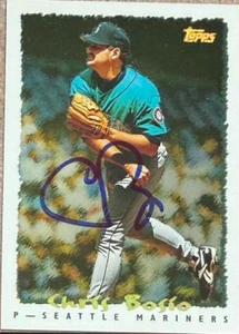 Chris Bosio Autographed 1995 Topps Cyberstats #174 Seattle Mariners Card