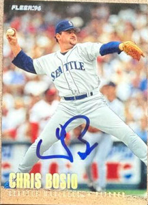 Chris Bosio Autographed 1996 Fleer Tiffany #229 Seattle Mariners Card