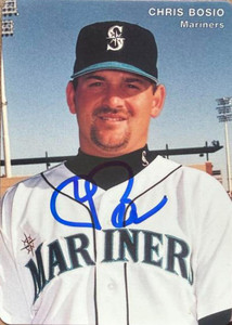 Chris Bosio Autographed 1996 Mother's Cookies Seattle Mariners SGA #11